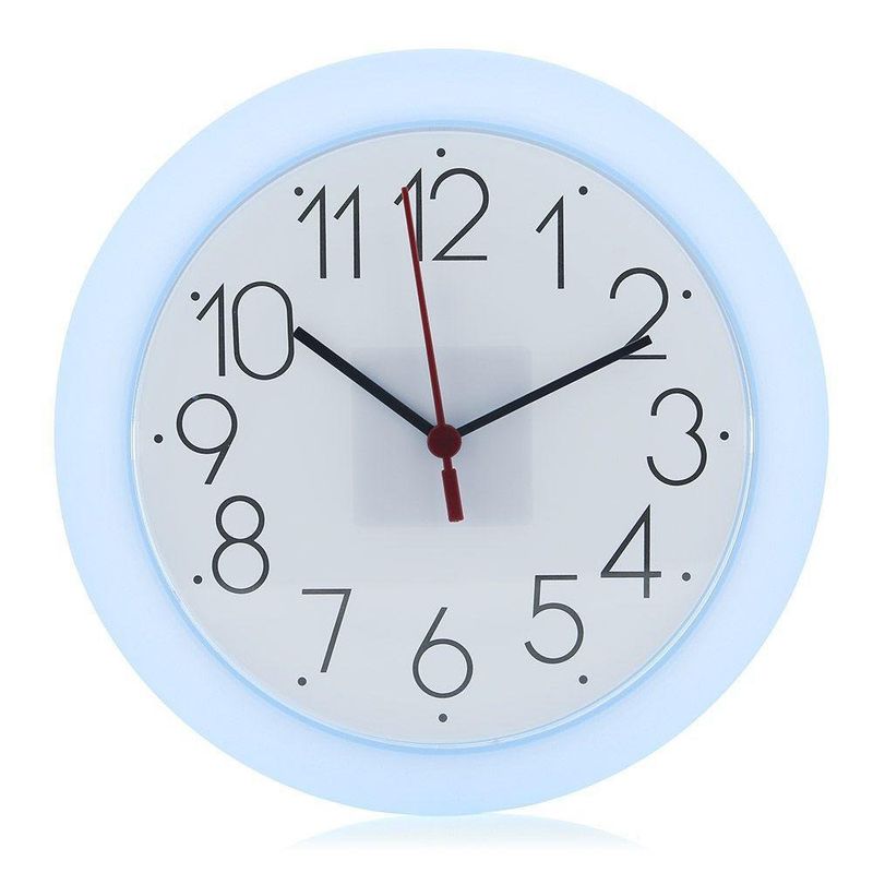 Reloj De Pared Azul 25.5X25.5X3.5 - Flor De Liz