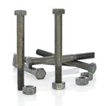 Set De 6 Tornillos Hexagonal 3/8 X 3 1/2