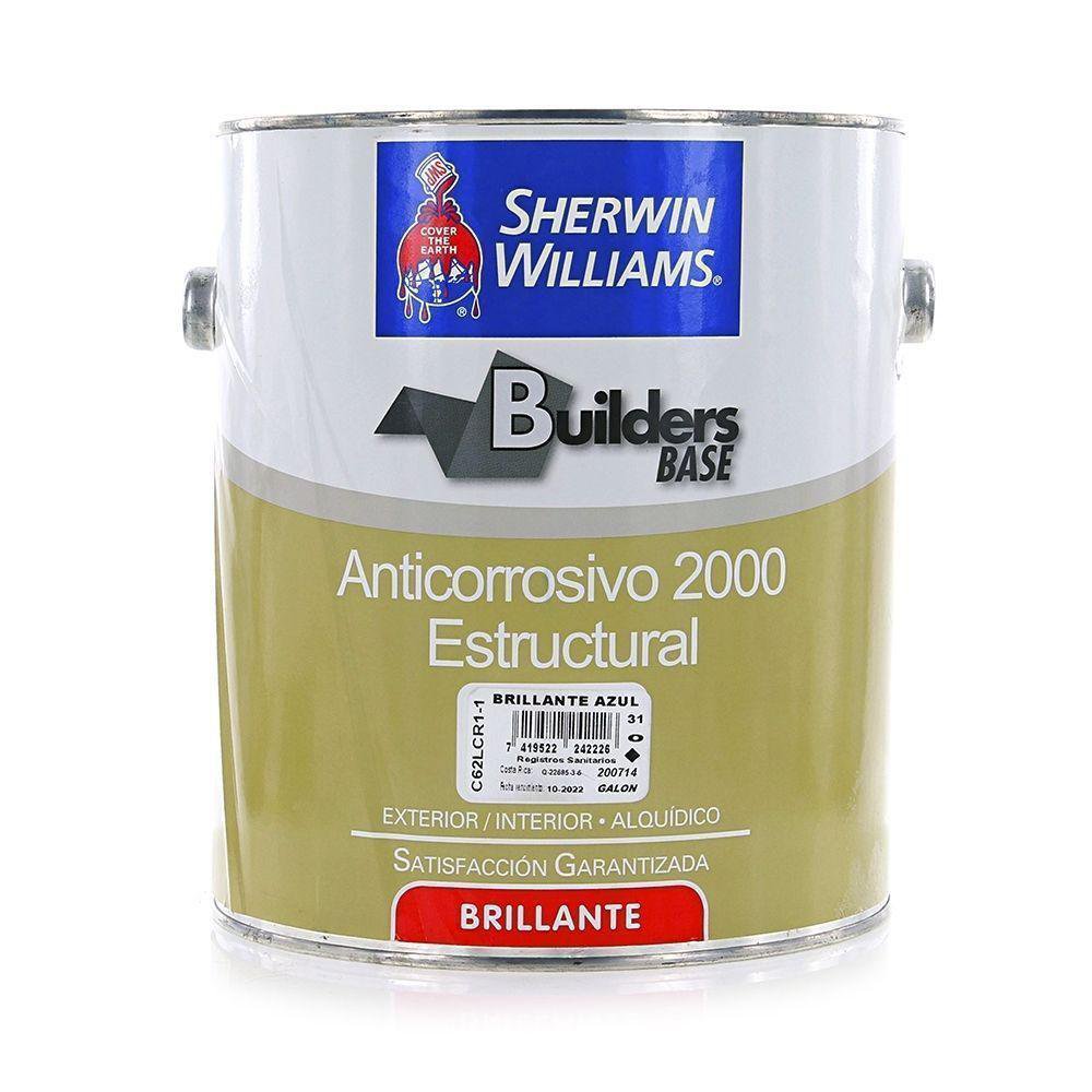 Builders Base Anticorrosivo 2000 Estructural Brillante Azul 1 Gal ...