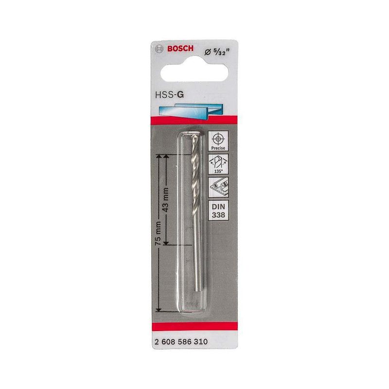 Broca Metal 5/32 Plg Hss Mandril 3/8 Plg - Bosch