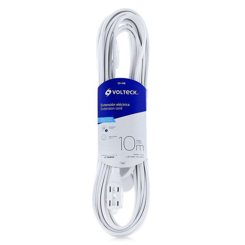 Extensión Doméstica 10 M Cal 16 - Volteck Varios Colores