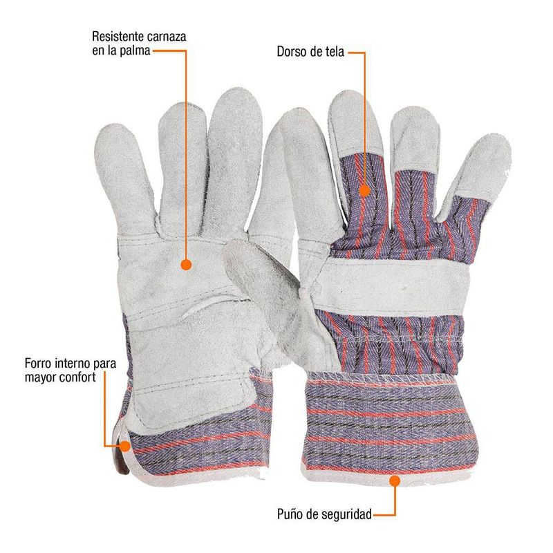 Guantes de carnaza para construcción Pretul – TEMAHO Perú