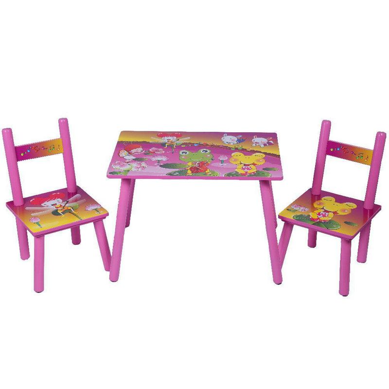 Set De Sillas Y Mesa Color Rosa Para Niños - Koala