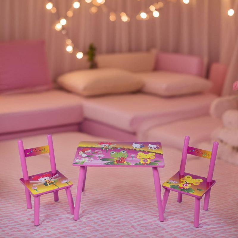 Set De Sillas Y Mesa Color Rosa Para Niños - Koala