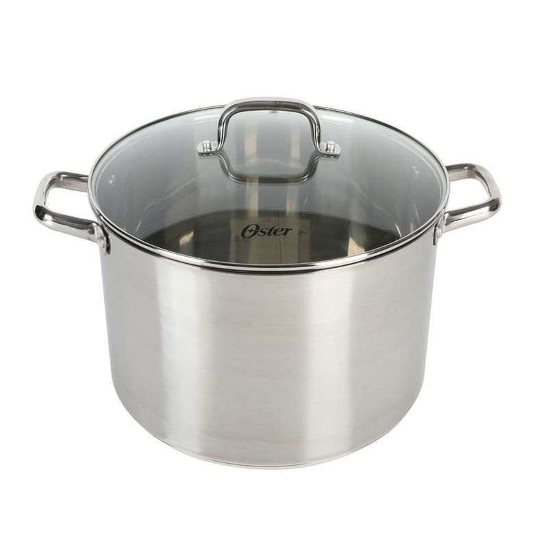 Olla De Acero Inoxidable Con Tapa De Vidrio Templado 15 Lts - Oster