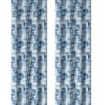 Cortina Tie Dry Bo Azul 140X240 Cm - Viva