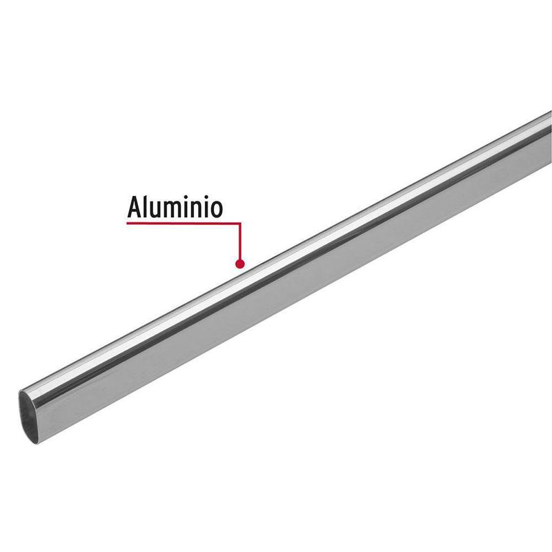 Tubo Para Closet Ovalado Aluminio 3 M - Hermex