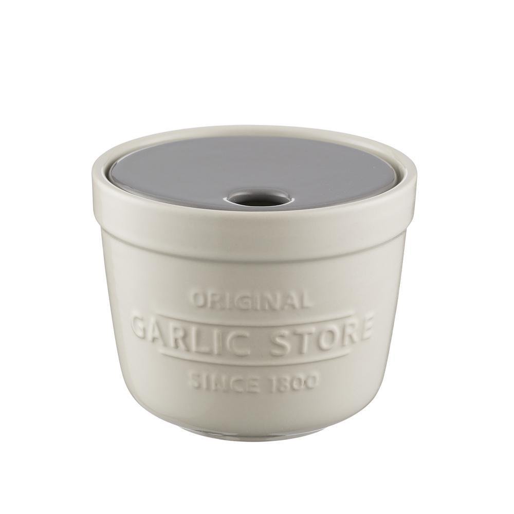 Bote De Silicona Para Ajos - Color Blanco, Medidas 13x13x14 Cm, Ideal Para Conservar Ajos Frescos Y Organizar La Cocina