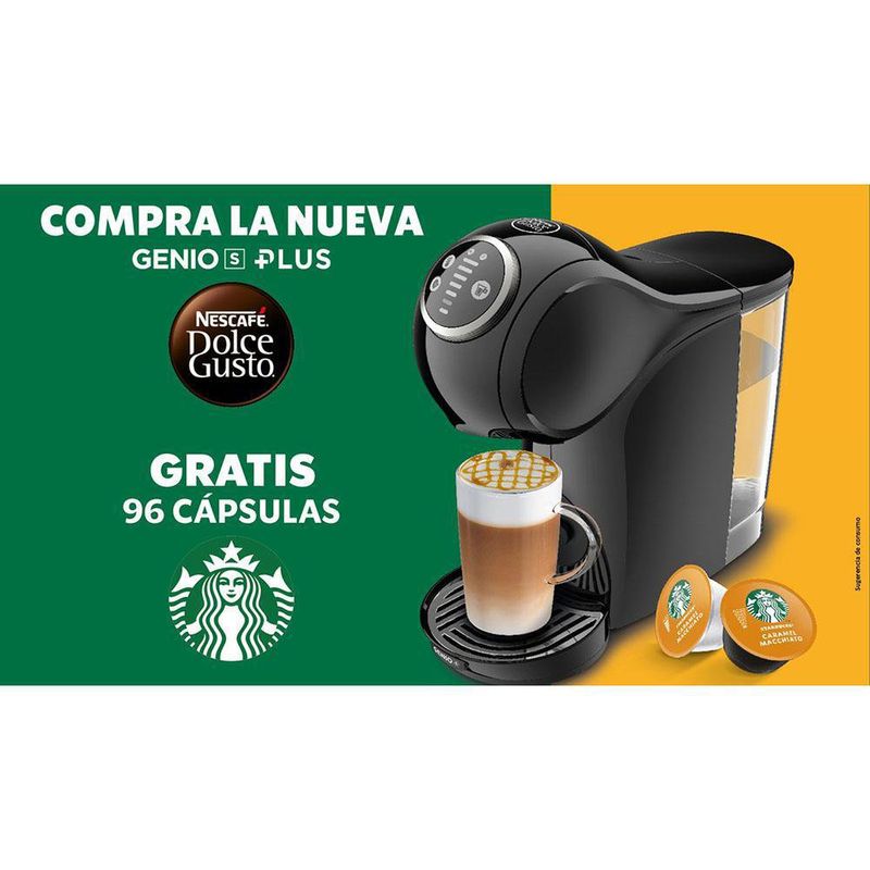 Combo De Máquina De Capuchino Genio S Plus + 8 Cajas De Cápsulas Starbucks  - Nescafé - Cemaco