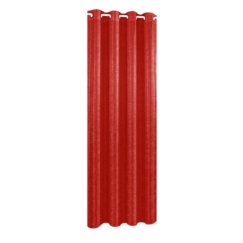 Cortina Color Rojo Diseño Corrugado De 135X240 Cm - Viva