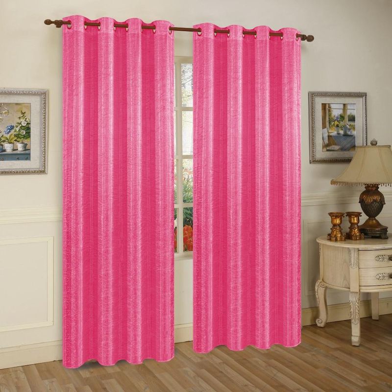 Cortina Color Fucsia Diseño Corrugado De 135X240 Cm - Viva
