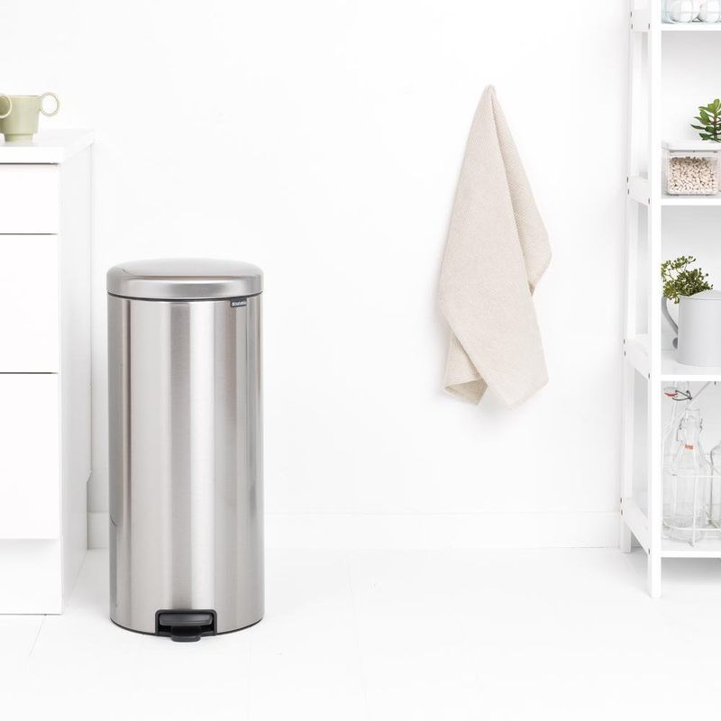 Basurero De Pedal Acero Plateado 30 L - Brabantia