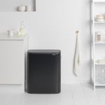 Basurero Cuadrado Táctil Negro 60 L - Brabantia