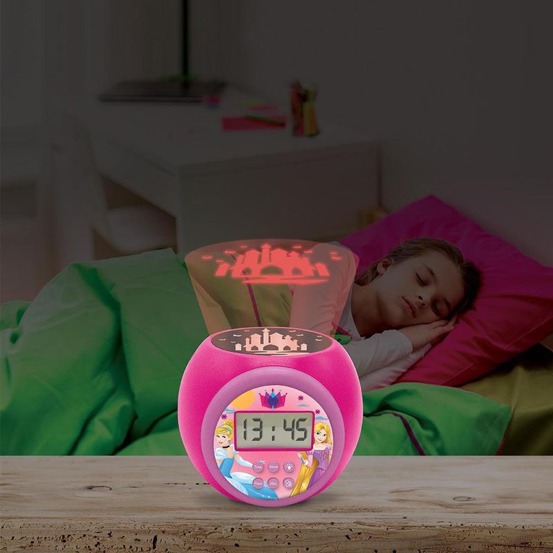 Lexibook Disney Princesas Reloj Despertador Proyector con Función  Temporizador