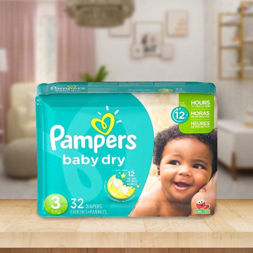 La Torre  Pañal Desechable Talla 4 Baby Dry Pampers