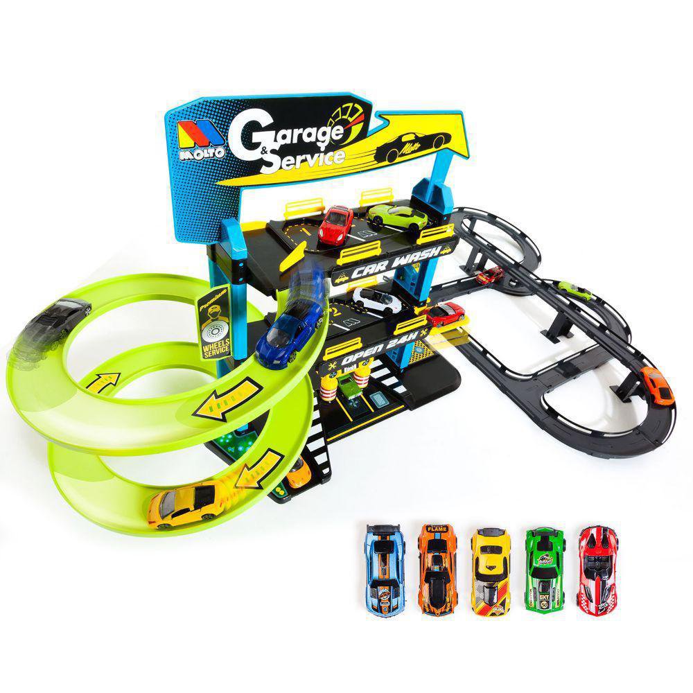 Carrito Resistente Carrito Compra MOLTO Con 30 Bloques - Juguete Montable Para Niños Amarillo Y Verde Carro Compra Molto Juguete