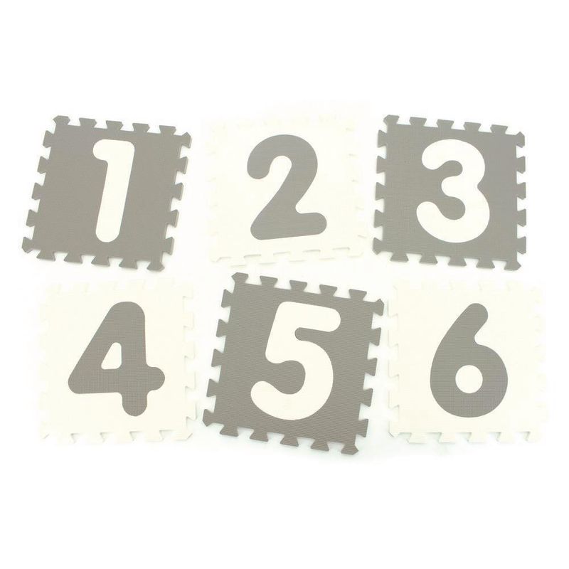 Mat De Rompecabezas De Números Gris 9 Pzas - Koala Kids