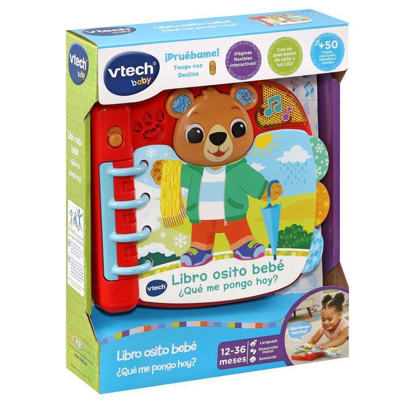 VTech baby, Libro Osito bebé ¿Qué me pongo hoy?, juguetes para