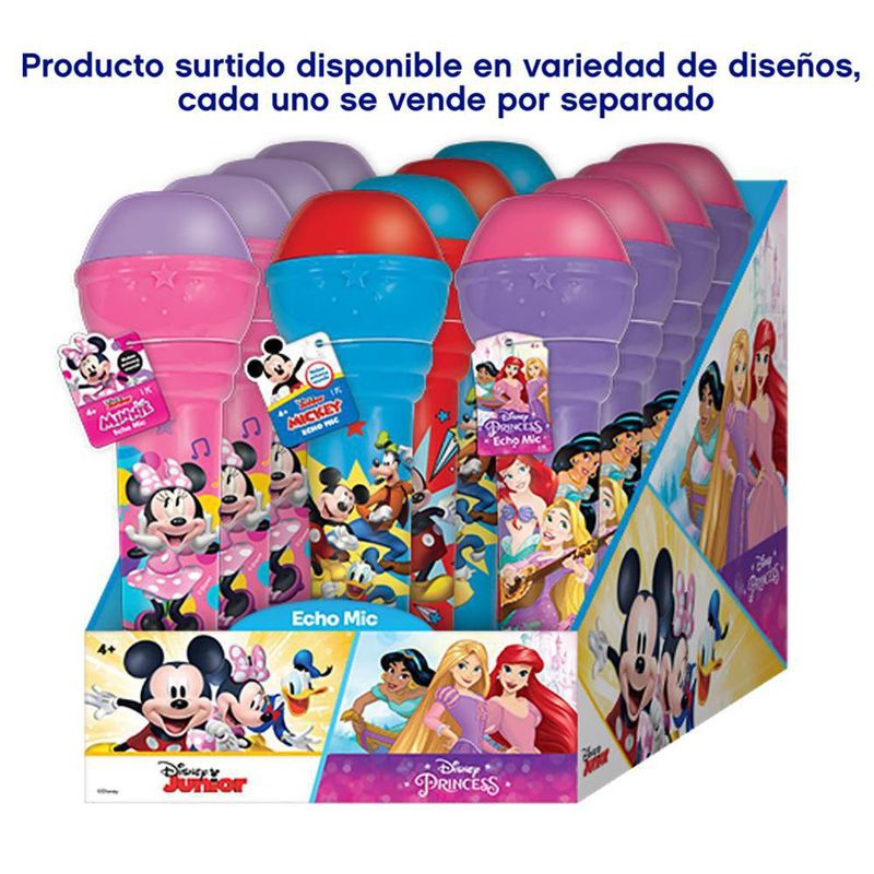 Micrófono Con Efecto De Eco Disney Diseños Surtidos - Ja-ru
