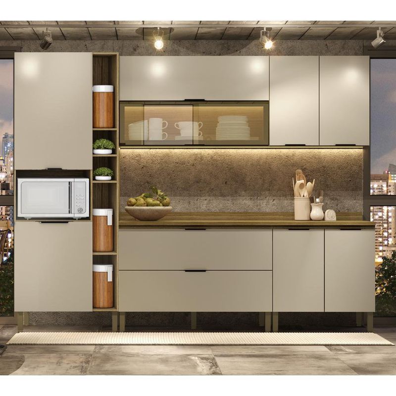 Mueble Para Microondas Y Despensa De 80x51.8x219 Cm - Kits Parana
