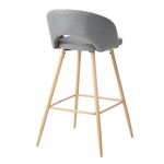 Silla de Bar Pireo Gris de 49x50x90 Cm