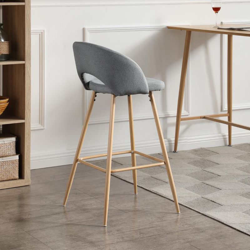 Silla de Bar Pireo Gris de 49x50x90 Cm