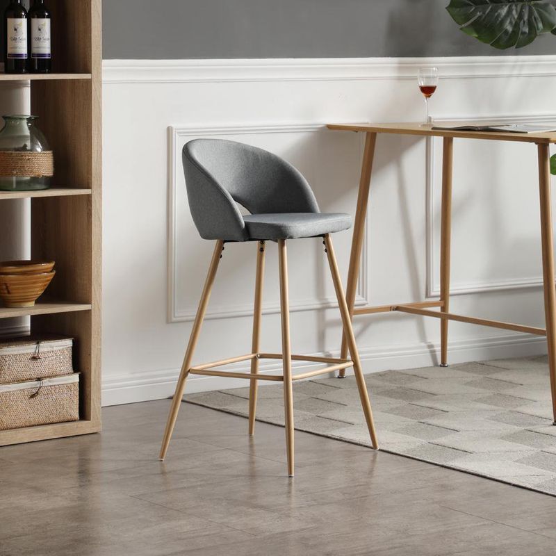 Silla de Bar Pireo Gris de 49x50x90 Cm