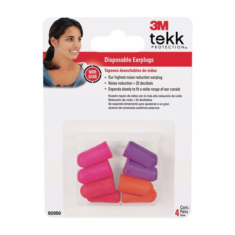 3M Tapones Para Los Oidos Reutilizables Con Cable, 3 Pares Con Estuche