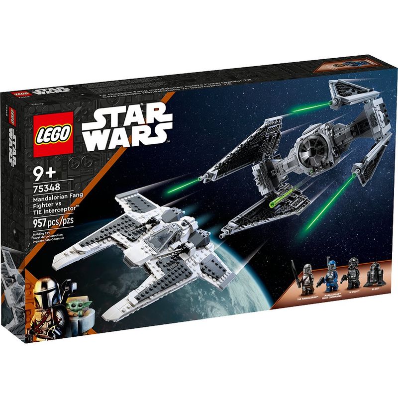 Mandalorian Fang Fighter Vs Tie Interceptor Star Wars 75348 - Lego