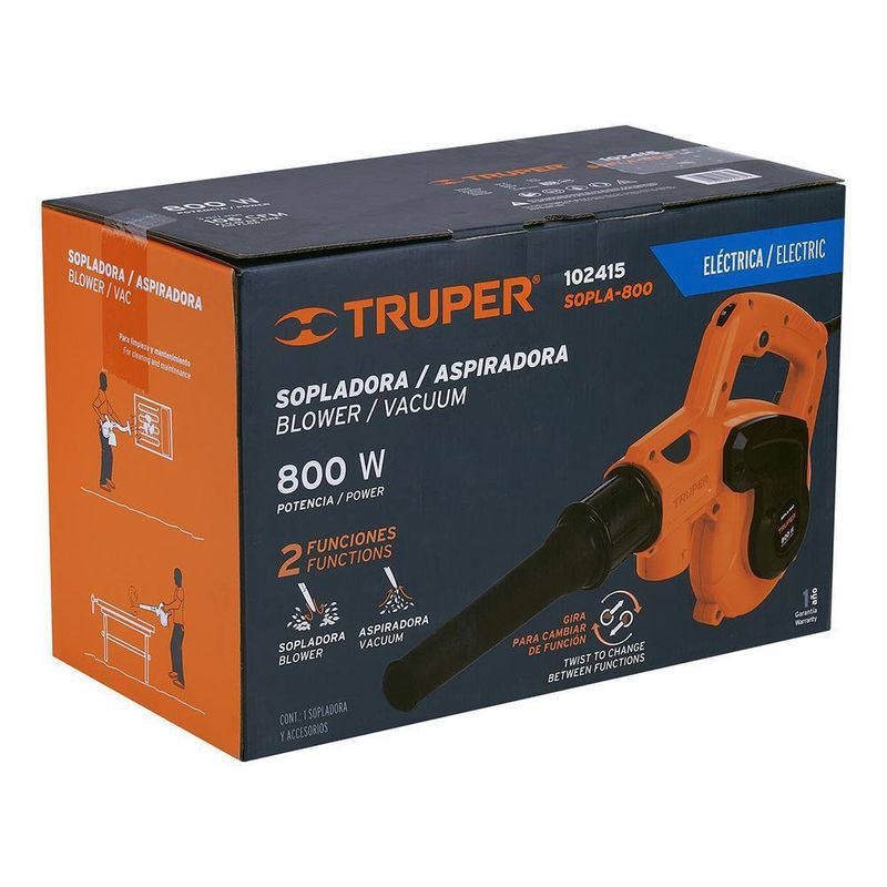 Sopladora Y Aspiradora Eléctrica 800 W - Truper
