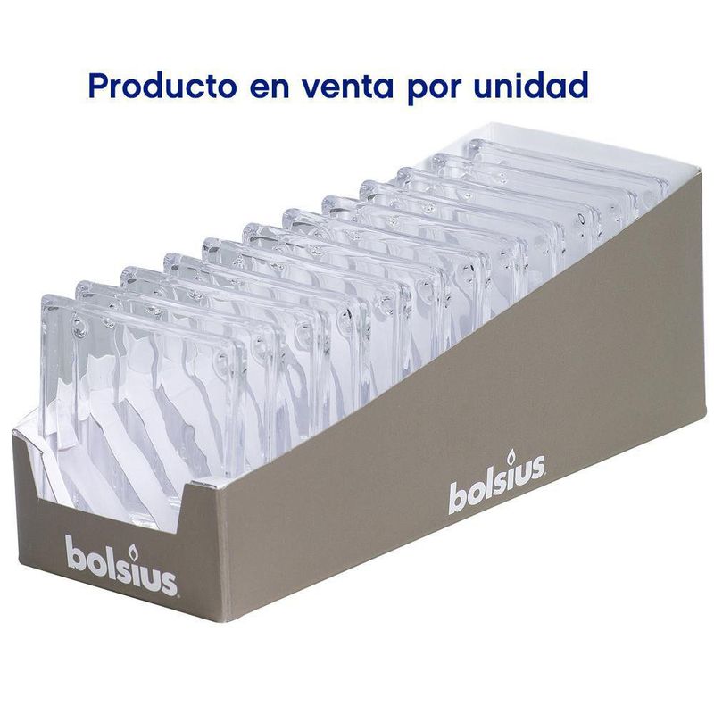 Plato De Vidrio Cuadrado 100 Mm - Bolsius