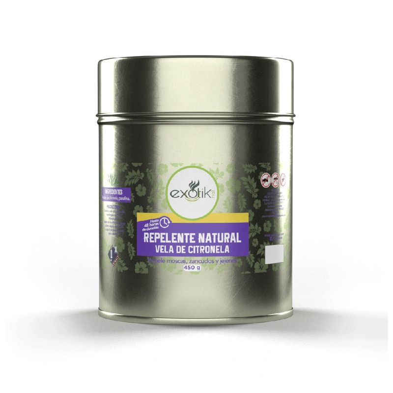 Vela De Citronela En Cubeta De Metal 450 Gr - Exotik