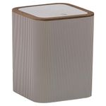 Basurero Cuadrado Marrón Madera 5 L - Viva