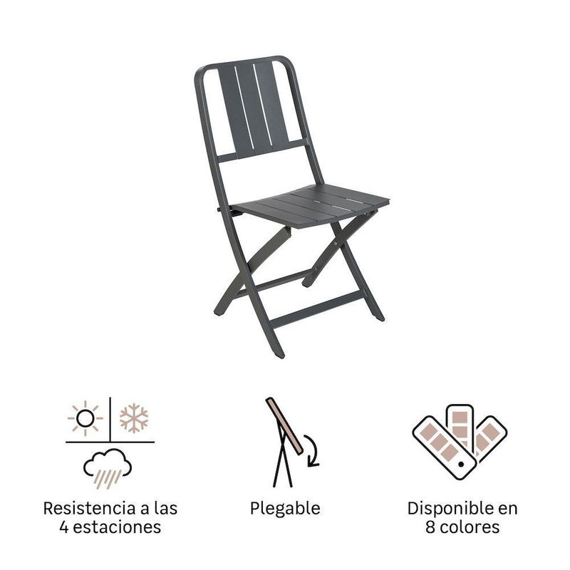 Silla Plegable Lima Alu - Naterial Varios Colores