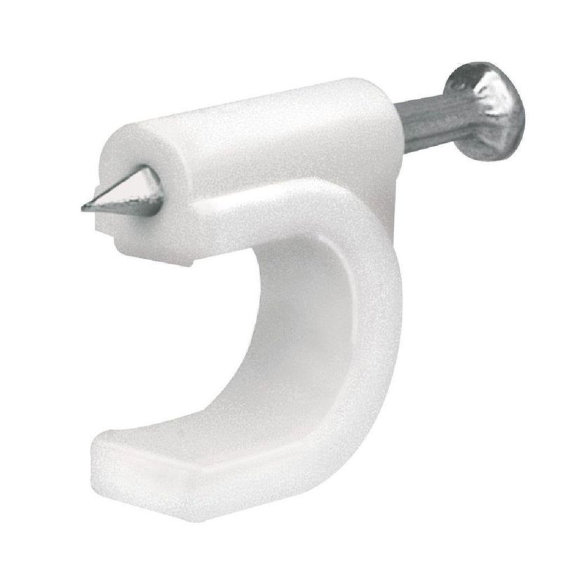 Grapa Con Clavo 10 Mm Blanca - Volteck