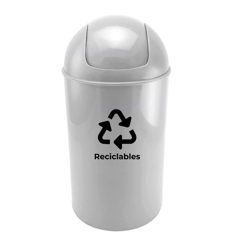 Basurero para Reciclables con Tapa Vaivén de Plástico