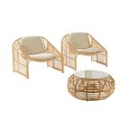 Set De Muebles Imitación Ratán Beige 3 Pzas - Naterial