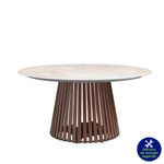 Mesa Para Comedor Redonda Café 6 Personas 150x150x74 Cm - Naterial