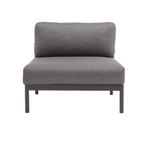 Sillón de Exterior Negro 1 Persona 82x61x82 Cm - Naterial