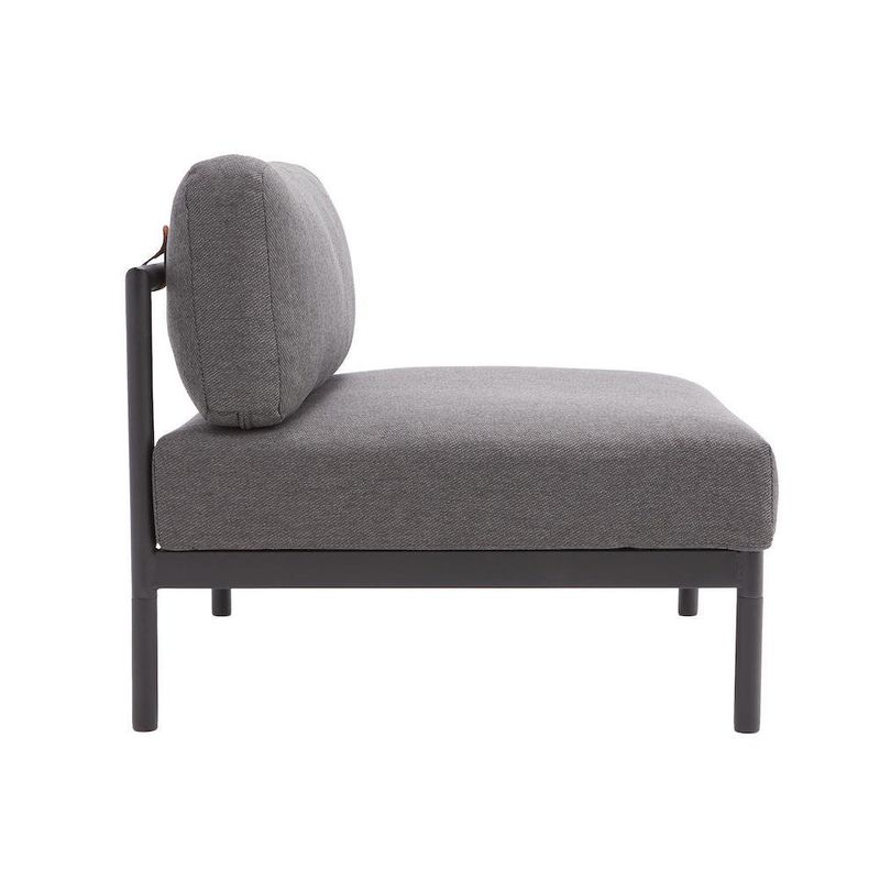 Sillón de Exterior Negro 1 Persona 82x61x82 Cm - Naterial