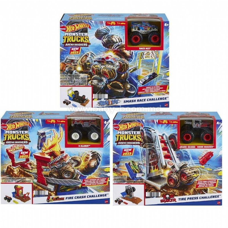 Set Monster Trucks Arena Smashers Diseños Surtidos - Hot Wheels