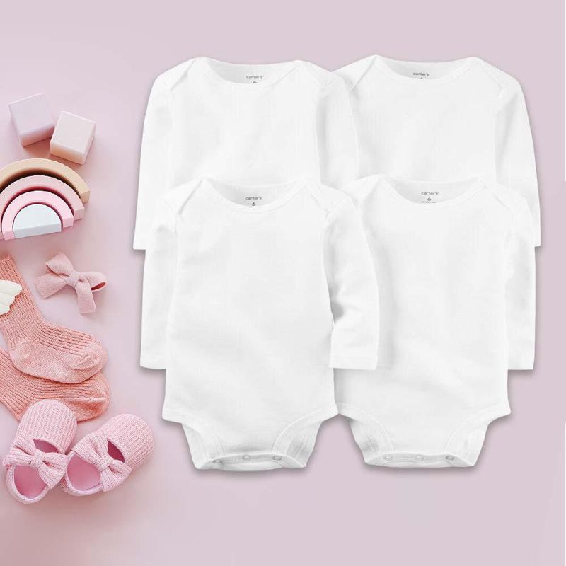Boddies 4 Pzas Blancos - Carters Varias Tallas