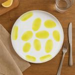 Plato Cena Lollipop Amarillo Y Blanco 10.8 Plg - Niu Haus