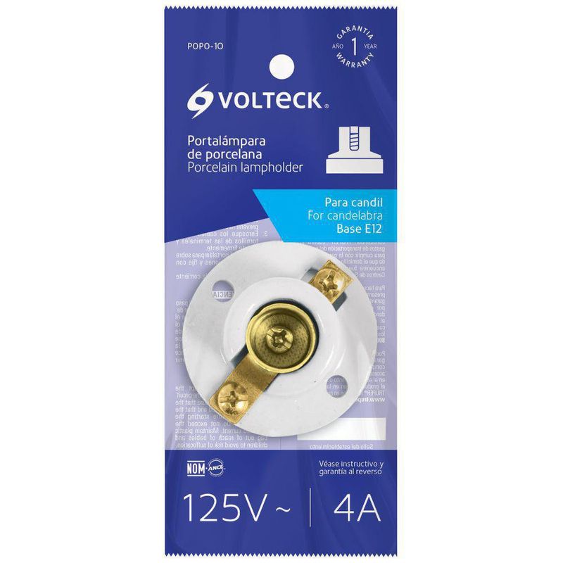 Plafonera Pequeña E12 Blanca - Volteck