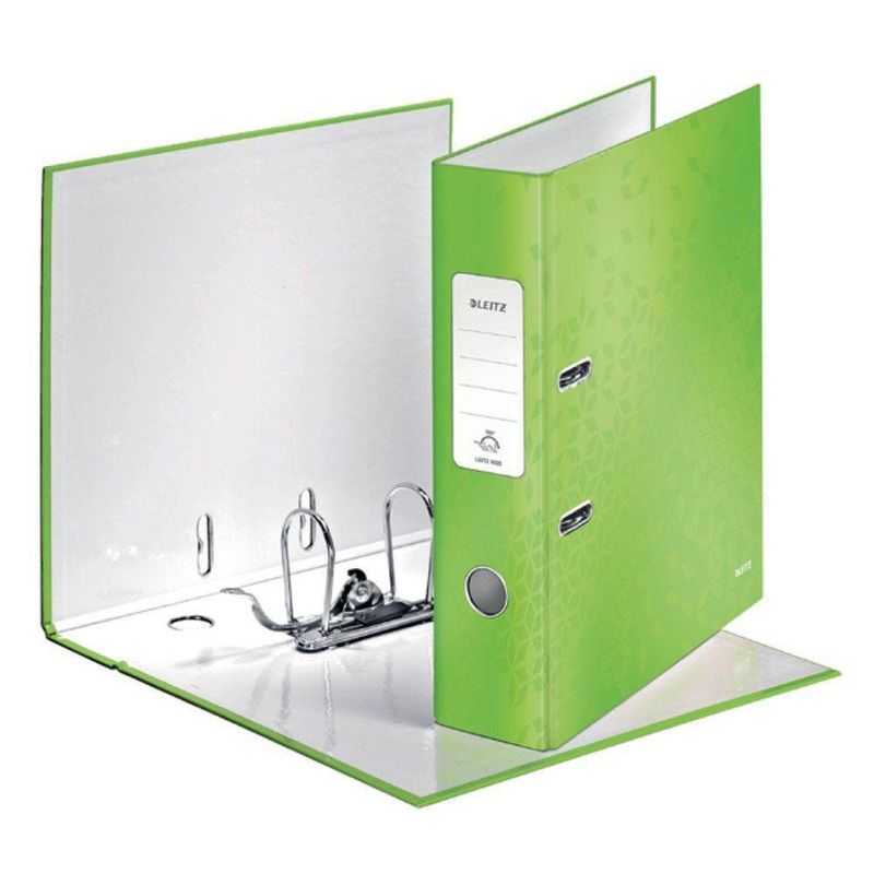 Leitz 46290001 Archivador de caja, capacidad para hasta 250 hojas A4,  cierre elástico, plástico flexible, blanco, rango Wow