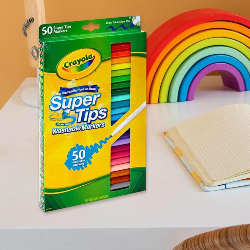 Marcadores lavables Crayola Super tips de 100 unidades + 20 silly scents