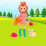 Polly Pocket Lila Y Su Mascota - Mattel