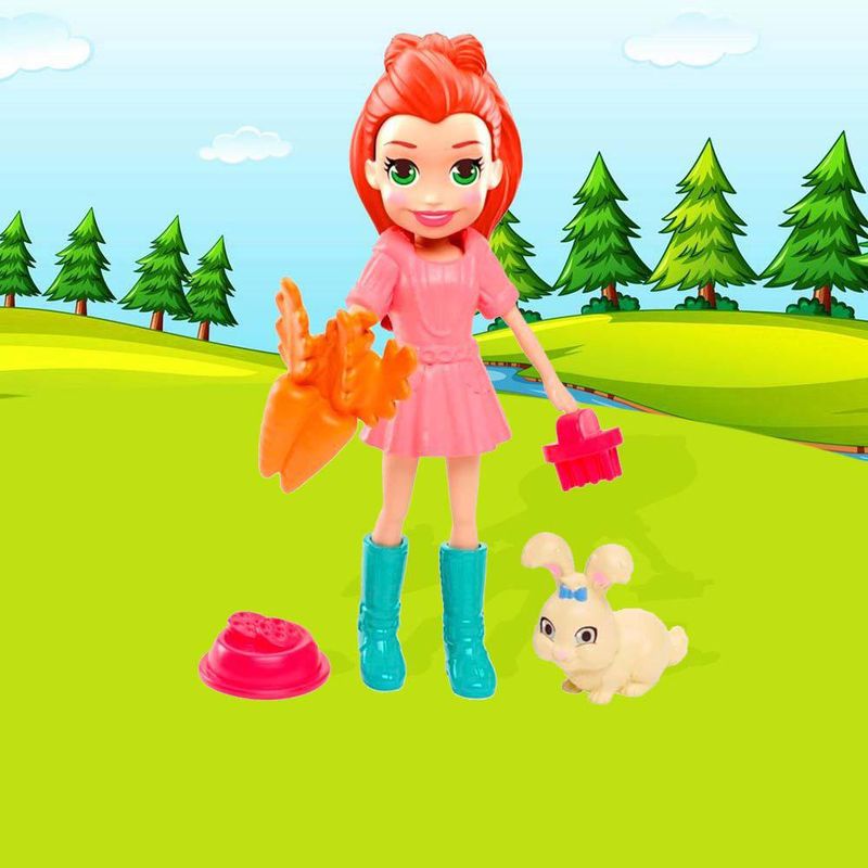 Polly Pocket Lila Y Su Mascota - Mattel