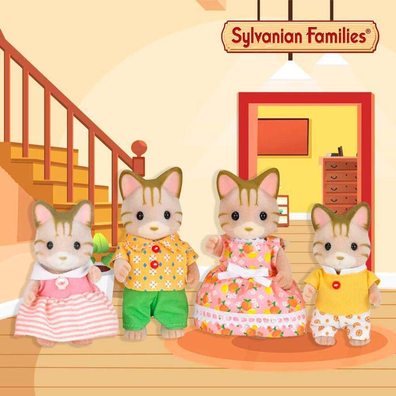 Sylvanian Families - Familia Gatos Rayas