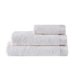 Toalla De Algodón Blanco Perla - Livim Natural Home Varios Tamaños